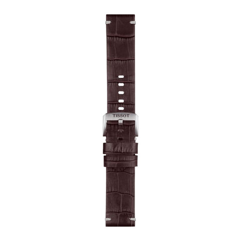The Watch Boutique Tissot Official Brown Leather Strap Lugs 22mm