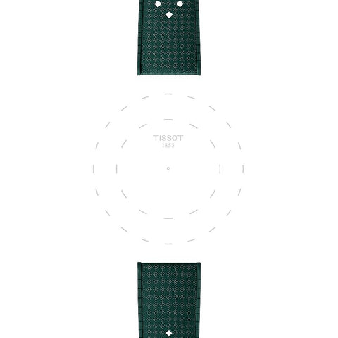 The Watch Boutique Tissot Official Green Rubber Strap 20mm