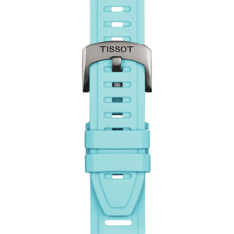 The Watch Boutique Tissot Official Ice Blue Silicone Strap Lugs 21 mm