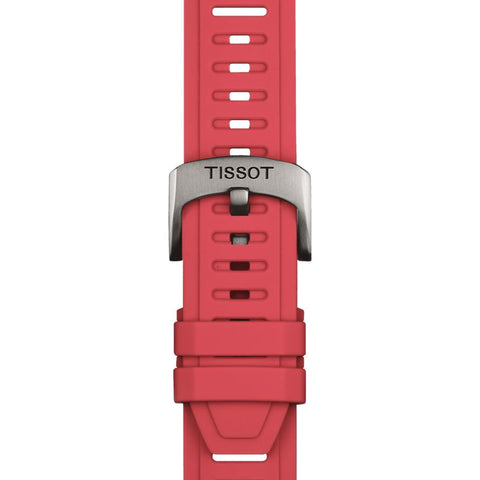 The Watch Boutique Tissot Official Red Silicone Strap Lugs 21 mm