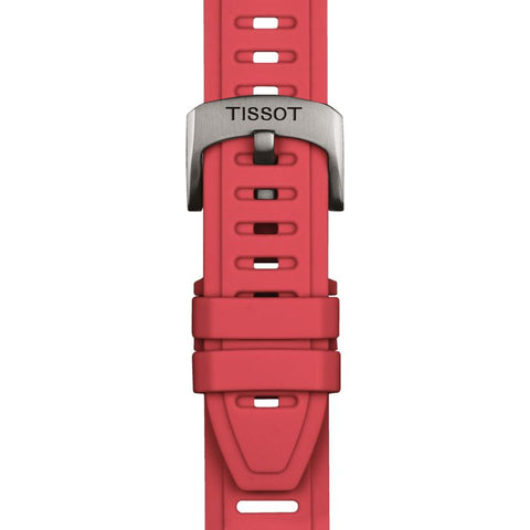 The Watch Boutique Tissot Official Red Silicone Strap Lugs 21 mm XS