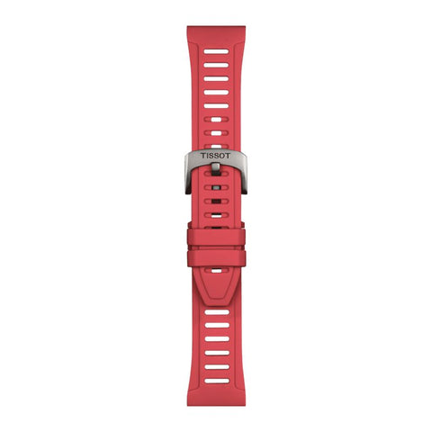 The Watch Boutique Tissot Official Red Silicone Strap Lugs 21 mm XS