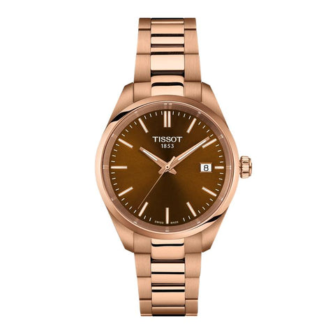 The Watch Boutique Tissot PR 100 Rose Gold PVD Swiss Quartz Watch T150.210.33.291.00