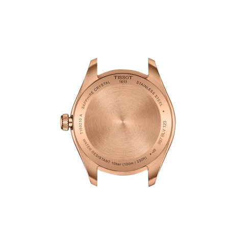 The Watch Boutique Tissot PR 100 Swiss Quartz Rose Gold PVD Watch T150.210.33.111.00