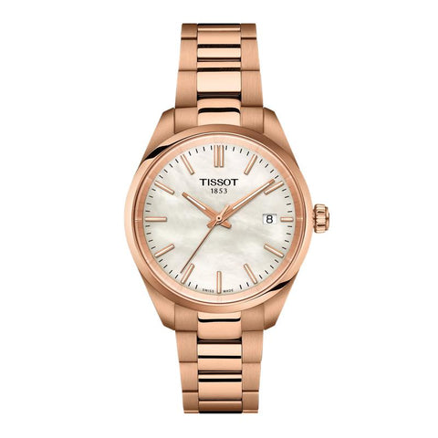 The Watch Boutique Tissot PR 100 Swiss Quartz Rose Gold PVD Watch T150.210.33.111.00