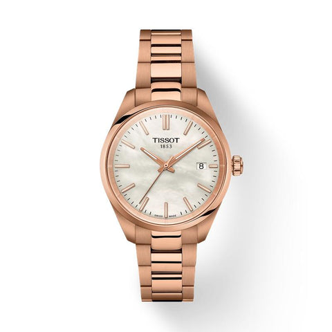The Watch Boutique Tissot PR 100 Swiss Quartz Rose Gold PVD Watch T150.210.33.111.00