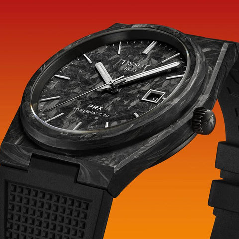 The Watch Boutique Tissot PRX Powermatic 80 Carbon Watch T137.907.97.201.00