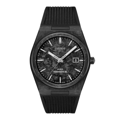 The Watch Boutique Tissot PRX Powermatic 80 Carbon Watch T137.907.97.201.00