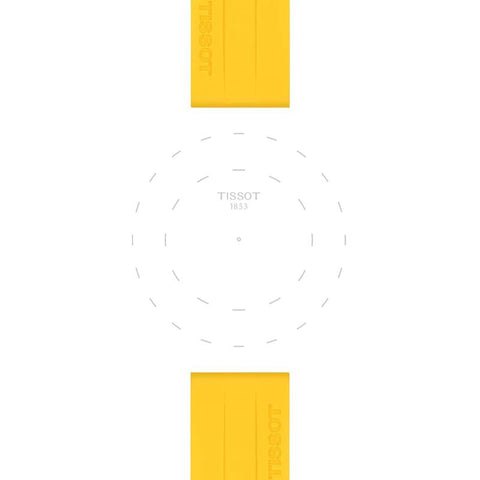The Watch Boutique Tissot Yellow Silicone Watch Strap 22mm