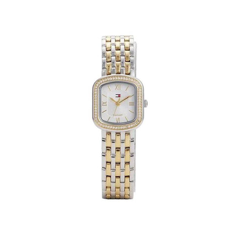Tommy Hilfiger Crystal Bezel Two-Tone Rectangular Dial Women's Watch