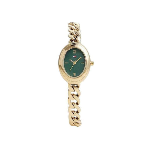 Tommy Hilfiger Oval Dial Gold-Plated Bracelet Women's Watch