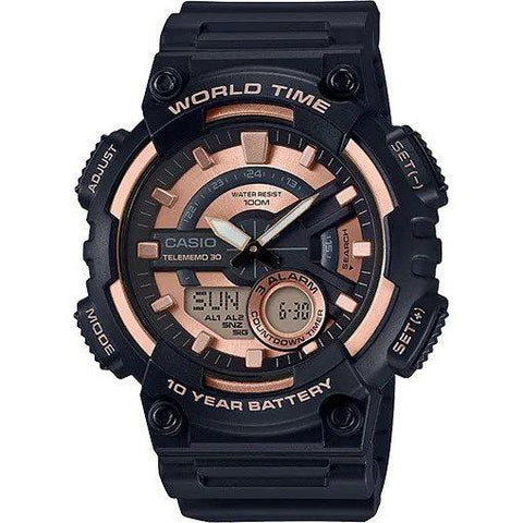 The Watch Boutique CASIO STANDARD COLLECTION MENS 100M - AEQ-110W-1A3VDF Default Title