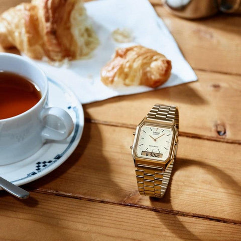 The Watch Boutique Casio Wr Ss Gold Ana-Digi Champ - AQ230GA-9D