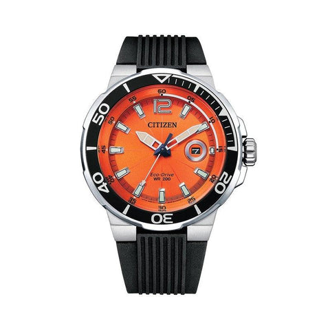 The Watch Boutique Citizen Eco-Drive Black Polyurethane Strap Watch