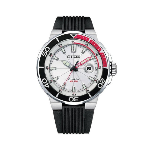 The Watch Boutique Citizen Eco-Drive Black Polyurethane Strap Watch