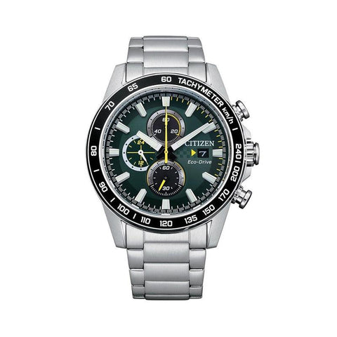 The Watch Boutique Citizen Eco-Drive Chronograph Collection Green Dial