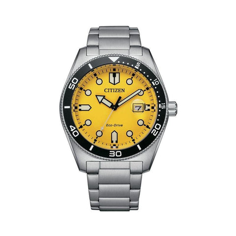 The Watch Boutique Citizen Eco-Drive Yellow Dial Date Watch