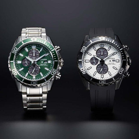 The Watch Boutique Citizen Promaster Eco-Drive Gents Chronograph Green Dial CA0820-50X