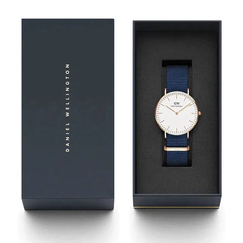 The Watch Boutique Daniel Wellington Classic Bayswater Rose Gold Eggshell White 36mm Watch