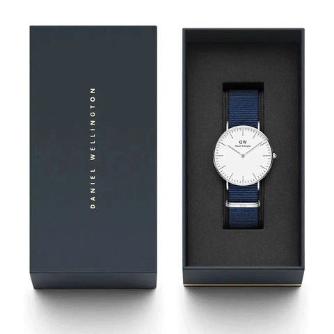 The Watch Boutique Daniel Wellington Classic Bayswater Silver Eggshell White 36mm Watch