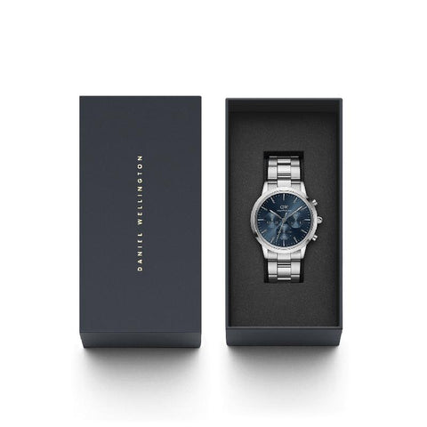 The Watch Boutique Daniel Wellington Iconic Chronograph Silver Watch 42mm