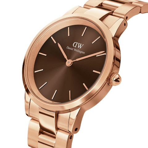 The Watch Boutique Daniel Wellington Iconic Link Amber Watch 40mm