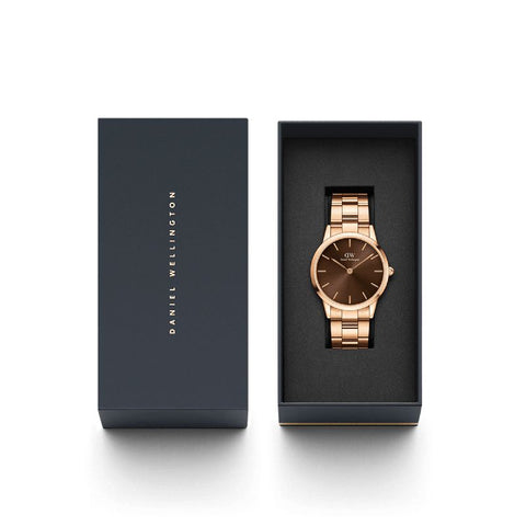 The Watch Boutique Daniel Wellington Iconic Link Amber Watch 40mm