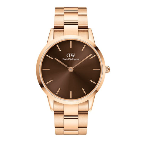 The Watch Boutique Daniel Wellington Iconic Link Amber Watch 40mm