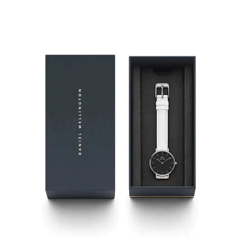 The Watch Boutique Daniel Wellington Petite Bondi Silver Black 28mm Watch