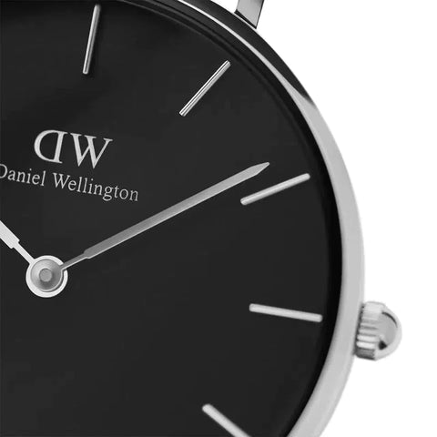 The Watch Boutique Daniel Wellington Petite Bondi Silver Black 32mm Watch