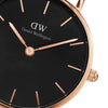 The Watch Boutique Daniel Wellington Petite Cornwall Rosegold Black 28mm Watch