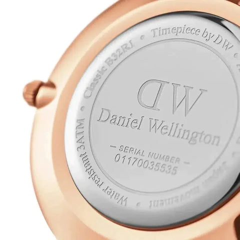 The Watch Boutique » Daniel Wellington Petite Dover Rose Gold Black 32mm Watch (50% off)