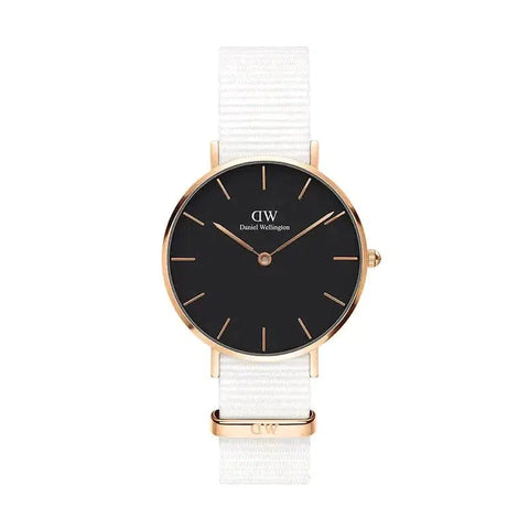 The Watch Boutique » Daniel Wellington Petite Dover Rose Gold Black 32mm Watch (50% off)