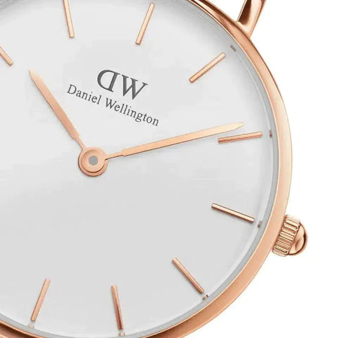 The Watch Boutique » Daniel Wellington Petite Dover Rose Gold Eggshell White 28mm Watch (50% off)