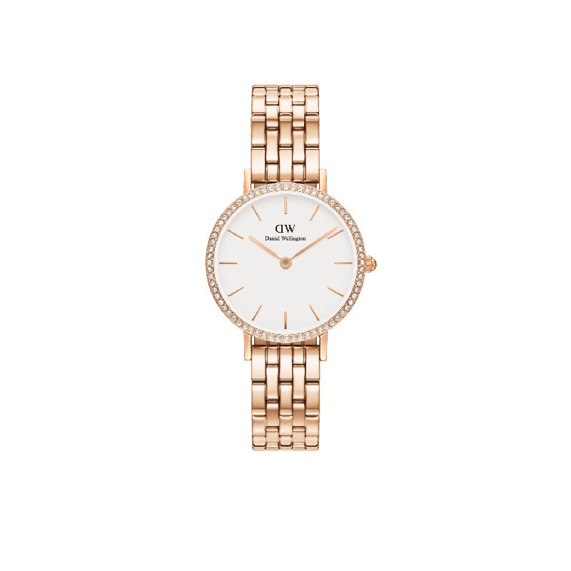 Daniel Wellington Petite Lumine Bezel 5 Link Melrose 28mm The Watch Boutique