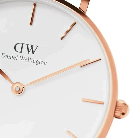 The Watch Boutique » Daniel Wellington Petite Rosewater Rose Gold Eggshell White 32mm Watch (50% off)