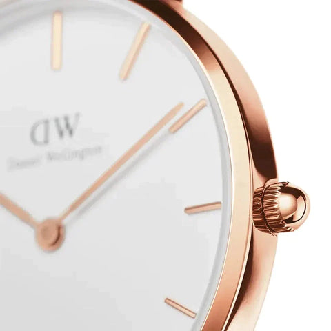 The Watch Boutique » Daniel Wellington Petite Rosewater Rose Gold Eggshell White 32mm Watch (50% off)