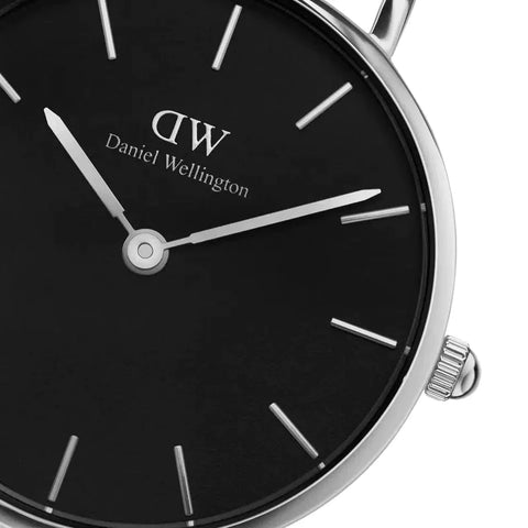 The Watch Boutique Daniel Wellington Petite Sheffield Silver Black 28mm Watch