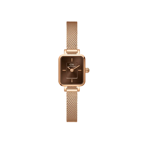 The Watch Boutique Daniel Wellington Quadro Mini-Amber Amber Sunray Rose Gold 15.4x18.2 Watch