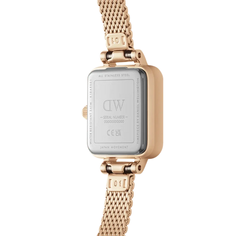 The Watch Boutique Daniel Wellington Quadro Mini Melrose Champagne Sunray Rose Gold 15.4x18.2 Watch