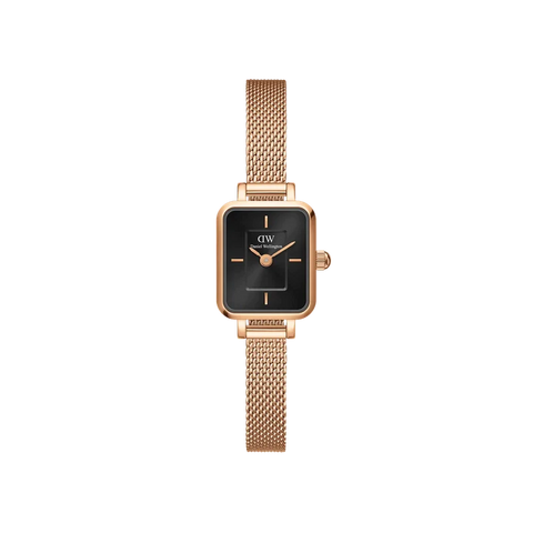 The Watch Boutique Daniel Wellington Quadro Mini-Onyx Onyx Sunray Rose Gold 15.4x18.2 Watch
