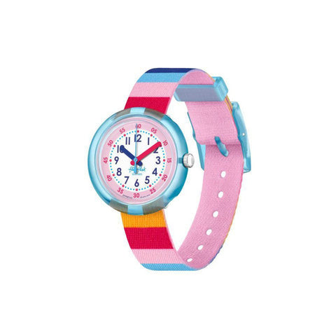 The Watch Boutique Flik Flak STRIPY PINK Watch FPNP113