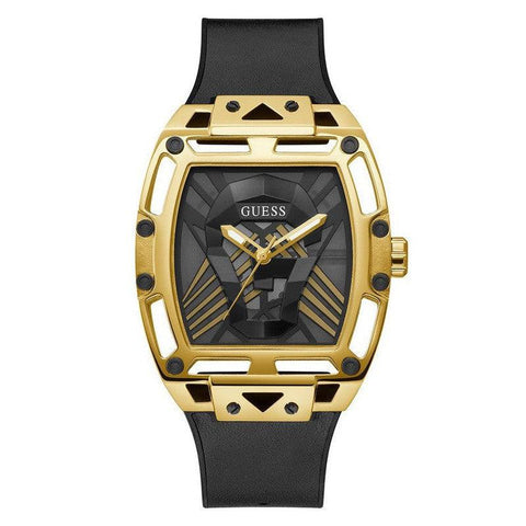 The Watch Boutique GUESS Mens Black Gold Tone Multi-function Watch GW0500G1