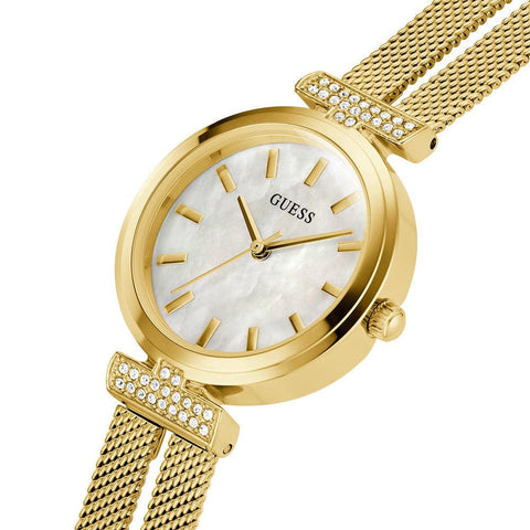 The Watch Boutique Guess Array Gold Tone Analog Ladies Watch GW0471L2