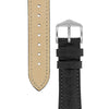 The Watch Boutique Hirsch ARISTOCRAT Croco-Embossed Leather Watch Strap in BLACK