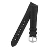 The Watch Boutique Hirsch ARISTOCRAT Croco-Embossed Leather Watch Strap in BLACK