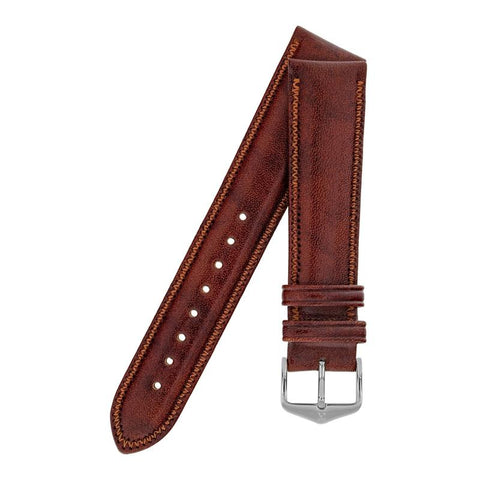 The Watch Boutique Hirsch ASCOT English Leather Watch Strap in GOLD BROWN