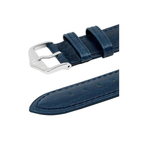 The Watch Boutique Hirsch CAMELGRAIN No Allergy Leather Watch Strap in BLUE
