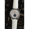 The Watch Boutique Hirsch KANSAS Buffalo Embossed Calf Leather in WHITE