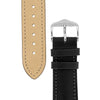 The Watch Boutique Hirsch KENT Textured Natural Leather Watch Strap in BLACK